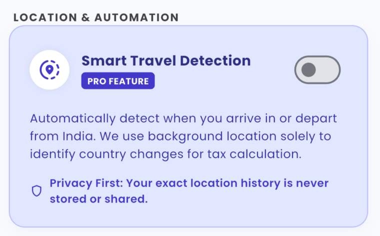 Automated Trip Tracking Interface